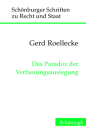 Das Paradox Der Verfassungsauslegung By Elga Roellecke, Gerd Roellecke Cover Image