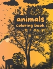 cute animals coloring book for kids: 25 pages kids coloring book for animal lovers Cover Image