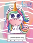 Composition Notebooks Pretty: 50 Sheets Dotted Midline Exercise Book - 100 Story Pages - Cute Unicorn Notebooks Cover Image