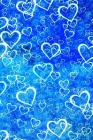 Diabetic Log Book: Portable Blood Glucose Chart, Daily Diary - Small Notebook - Blue Hearts By Simple Planners and Journals Cover Image