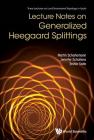 Lecture Notes on Generalized Heegaard Splittings Cover Image