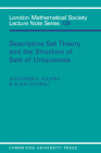 Descriptive Set Theory and the Structure of Sets of Uniqueness (London Mathematical Society Lecture Note #128) By Alexander S. Kechris, Alain Louveau Cover Image