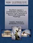 Rochford (James) V. Confederation of Police U.S. Supreme Court Transcript of Record with Supporting Pleadings By Daniel Pascale, Barbara O'Toole Cover Image