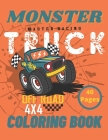 Monster Truck Coloring Book: A Big Cool Car Designs For Kids Ages 4-8 Activity Book Fun Gift For Boys And Girls By Mih Rider Cover Image