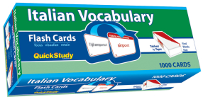 Italian Vocabulary Flash Cards (1000 Cards): A Quickstudy Reference Tool By Joseph Levi Cover Image