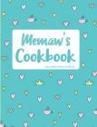 Memaw's Cookbook Aqua Blue Hearts Edition Cover Image