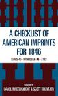 Checklist of American Imprints 1846: Items 46-1 Through 46-7783 By Carol Rinderknecht Cover Image