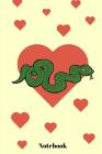 Notebook: Snake & Hearts (Yellow) Cover Image