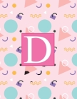 D: Monogram Initial C Notebook for Women and Girls-Geometric 100 Pages 8.5 x 11 Cover Image