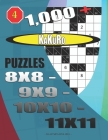 1000 + Kakuro puzzles 8x8 - 9x9 - 10x10 - 11x11 By Basford Holmes Cover Image