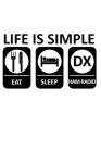 Life Is Simple Eat Sleep DX Ham Radio: Homework Book Notepad Composition Contact Log Cover Image