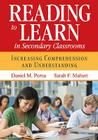 Reading to Learn in Secondary Classrooms: Increasing Comprehension and Understanding By Daniel M. Perna (Editor), Sarah F. Mahurt (Editor) Cover Image