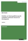 Portfolio Zur Zusatzqualifizierung Fur Lehrkrafte Im Bereich Deutsch ALS Zweitsprache Cover Image
