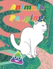 Pooping Animals: Funny Animal poop Coloring Book Full of Fun Animals to Color, Pooping for Stress Relief and Relaxation By Hat Edition Cover Image