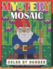 New Large Print Mystery Mosaics Color By Number: Pixel Art For Adults & Kids, Fun 50 Coloring Pages for Stress Relief & Relaxation, Gift Ideas. By Jakiya Art Book Cafe Cover Image