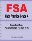 FSA Math Practice Grade 4: Complete Content Review Plus 2 Full-length FSA Math Tests Cover Image