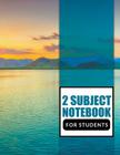 2 Subject Notebook For Students By Speedy Publishing LLC Cover Image