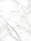 Notebook: White Italian Marble with Gold Lettering and Inlay - Marble & Gold Notebook - 150 College-ruled Pages - 8.5 x 11 - A4 By Paperlush Press Cover Image