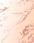 Notebook: Classic Pink Marble and Rose Gold - 8 x 10, 100 Wide Ruled Pages - Gift for Women and Teen Girls By Blush Marble Notebooks Cover Image