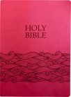 KJV Holy Bible, Wave Design, Large Print, Berry Ultrasoft: (Red Letter, Pink), 1611 Version) Cover Image