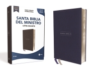 Nvi, Santa Biblia del Ministro, Texto Revisado 2022, Leathersoft, Azul Marino, Con Índice, Palabras de Jesús En Rojo Cover Image