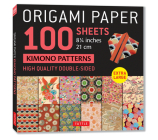 Origami Paper 100 Sheets Japanese Kimono 8 1/4 (21 CM): Extra Large Double-Sided Origami Sheets Printed with 12 Different Patterns (Instructions for 5 By Tuttle Studio (Editor) Cover Image