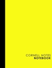 Cornell Notes Notebook: Cornell Method Paper, Cornell Note Taking System Notebook, Note Taking Notebook For College, Yellow Cover, 8.5
