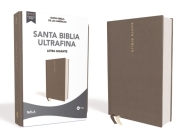 Nbla Santa Biblia Ultrafina, Letra Gigante, Tapa Dura/Tela, Gris, Edición Letra Roja Cover Image