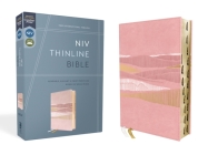Niv, Thinline Bible, Leathersoft, Pink, Red Letter, Thumb Indexed, Comfort Print By Zondervan Cover Image