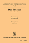 Verserzählungen II (Altdeutsche Textbibliothek #68) By Hanns Fischer (Editor), Johannes Janota (Other), Der Stricker (Based on a Book by) Cover Image