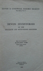 Devon Inventories of the 16th & 17th Centuries (Devon and Cornwall Record Society #11) Cover Image