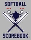 Softball Scorebook: 100 Scorecards For Baseball and Softball Games By Francis Faria Cover Image