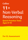 Letts 11+ Success – 11+ Non-Verbal Reasoning Quick Practice Tests Age 9-10 for the GL Assessment tests By Collins UK Cover Image