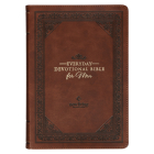 NLT Holy Bible Everyday Devotional Bible for Men New Living Translation, Vegan Leather, Brown Debossed Cover Image