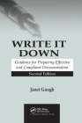 Write It Down: Guidance for Preparing Effective and Compliant Documentation By Janet Gough Cover Image