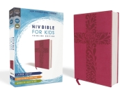 Niv, Bible for Kids, Large Print, Leathersoft, Pink, Red Letter, Comfort Print: Thinline Edition By Zondervan Cover Image