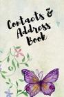 Contacts & Address Book: Purple Butterfly Design By Blank Publishers Cover Image