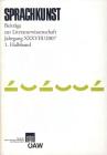 Sprachkunst. Beitrage Zur Literaturwissenschaft: Beitrage Zur Literaturwissenschaft. 2007 1. Halbband By Herbert Foltinek (Editor), Hans Holler (Editor) Cover Image