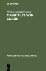 Mauritius von Craûn (Altdeutsche Textbibliothek #113) Cover Image