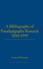 A Bibliography of Pseudepigrapha Research 1850-1999 (Library of Second Temple Studies #39) By Lorenzo Ditommaso Cover Image