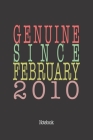 Genuine Since February 2010: Notebook Cover Image