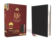 Niv, Life Application Study Bible, Third Edition, Genuine Leather, Cowhide, Black, Art Gilded Edges, Red Letter Cover Image
