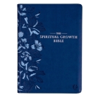The Spiritual Growth Bible, Study Bible, NLT - New Living Translation Holy Bible, Faux Leather, Navy Cover Image