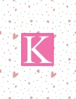 K: Monogram Initial C Notebook for Women and Girls-Geometric 100 Pages 8.5 x 11 By Pretty Initial Notebooks Cover Image