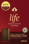NIV Life Application Study Bible, Third Edition, Personal Size (Leatherlike, Dark Brown/Brown, Indexed) By Tyndale (Created by) Cover Image