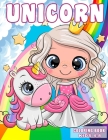 Unicorn Coloring Book: For Kids Ages 4-8 drawing and coloring book for kids ( Cute Giant Coloring Books For Kids age 4 8 For Birthday ) Premi Cover Image