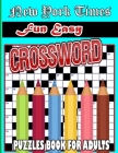 New York Times fun Easy Crossword Puzzles: 100 Medium simply Puzzles Book For Adults Cover Image