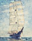 Notebook: Schooner Tall Ship Nautical Sailing Ocean Maritime Ships 8.5 x 11 150 Ruled Pages Cover Image