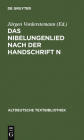 Das Nibelungenlied nach der Handschrift n (Altdeutsche Textbibliothek #114) By Jürgen Vorderstemann (Editor) Cover Image