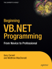 Beginning VB.NET: From Novice to Professional By Gary Cornell, Matthew MacDonald, C. Cornell Cover Image